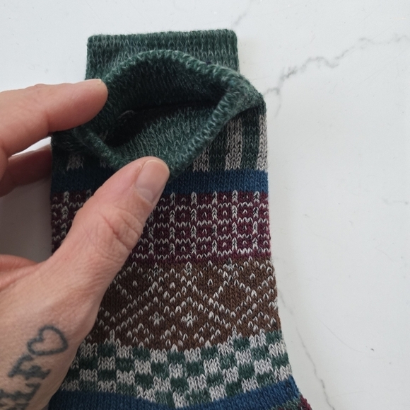 Bohemian | Granola hunter green maximalist print Gorpcore tube socks - Picture 3 of 7